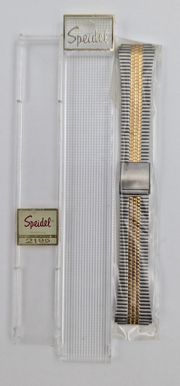 Speidel Gold Silver Stainless Steel Men Watch Band